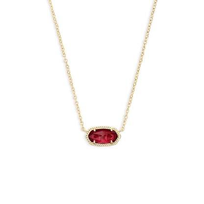 Collana ovale classica rubino | Oro