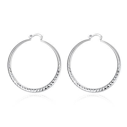 Orecchini a cerchio in argento sterling