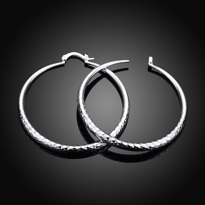 Orecchini a cerchio in argento sterling