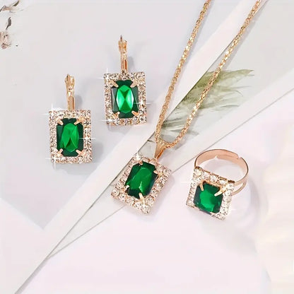 Set di gioielli Sylvara Greenveil | Oro bianco
