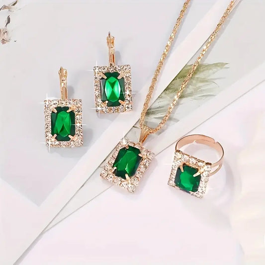 Set di gioielli Sylvara Greenveil | Oro bianco