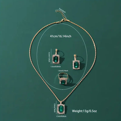 Set di gioielli Sylvara Greenveil | Oro bianco