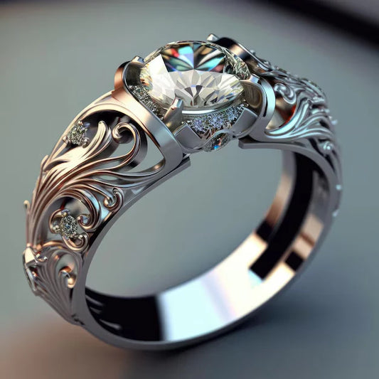 Anello d'Argento con Cristallo Esotico