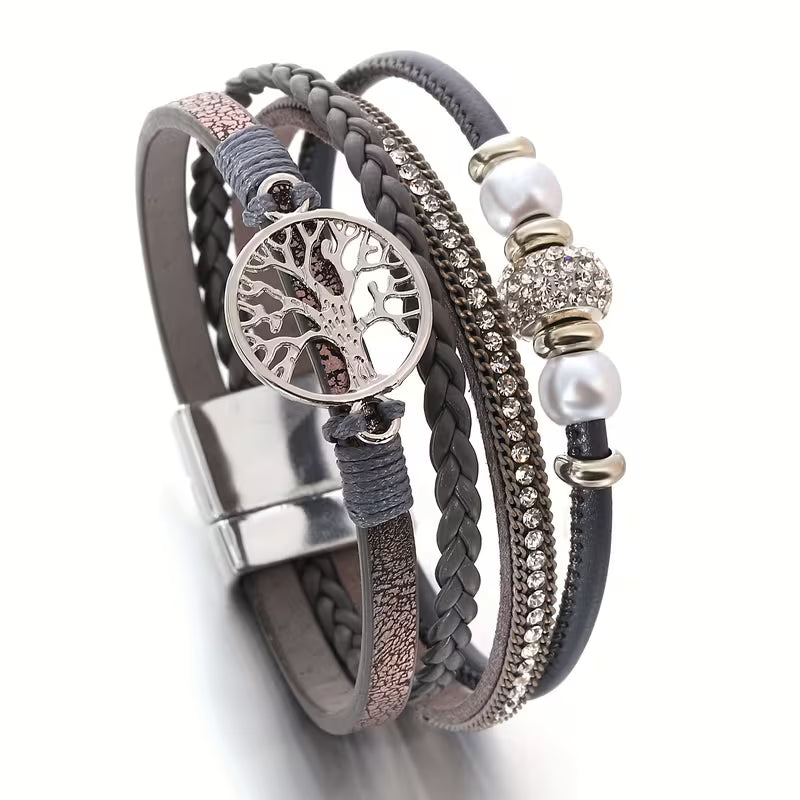 Elegante bracciale multistrato Albero della Vita