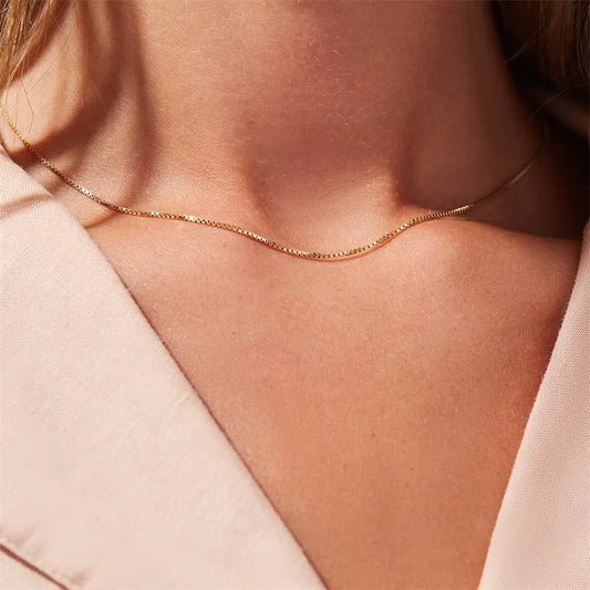 Collana Danica a Catena a Scatola in Oro