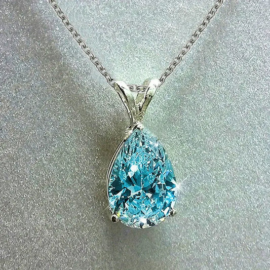 Collana lacrima d'oceano | Oro bianco