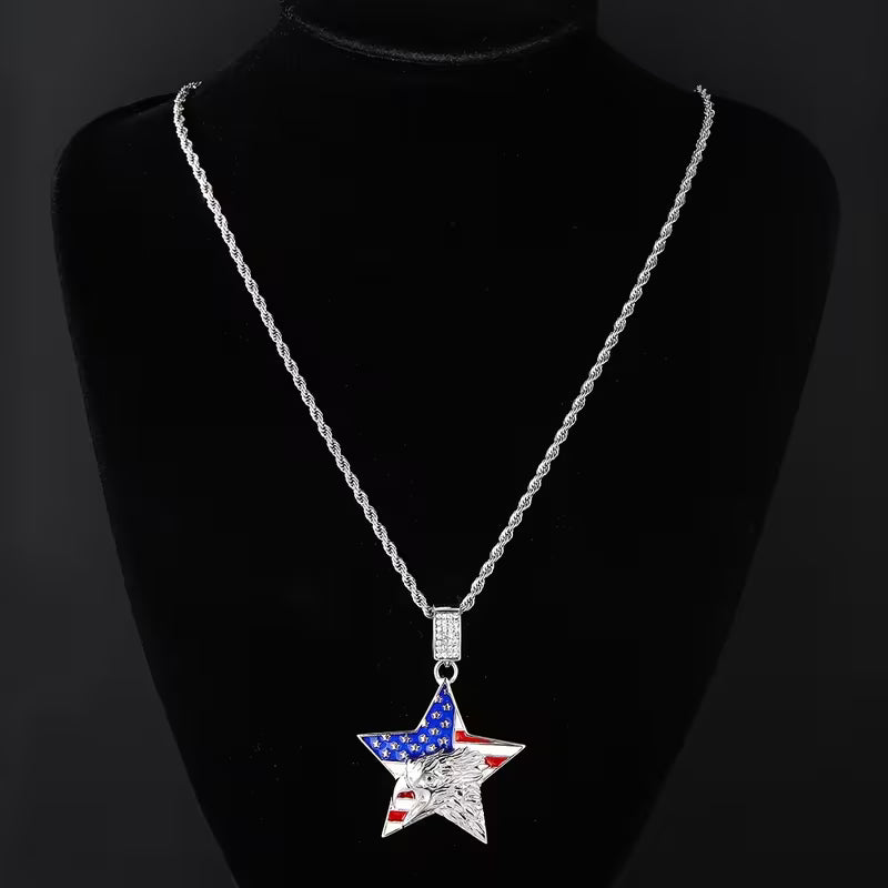 Collana con Ciondolo Stella Cimelio della Libertà Celeste