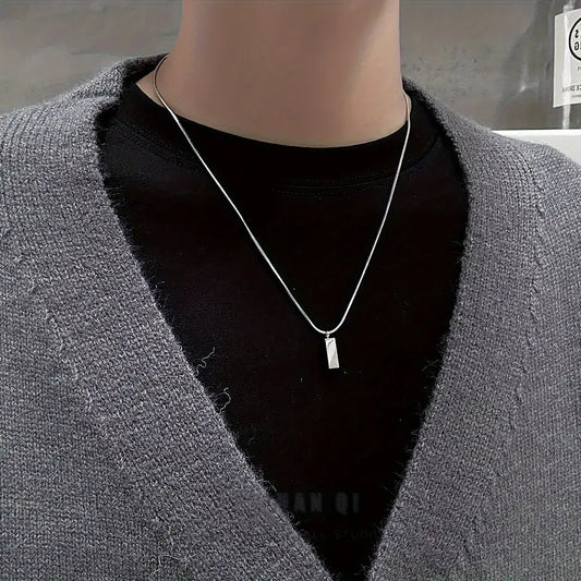 Collana da Uomo con Ciondolo Osso di Serpente in Acciaio Inossidabile