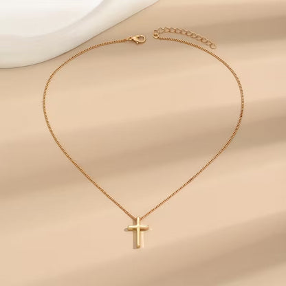 Collana croce placcata oro