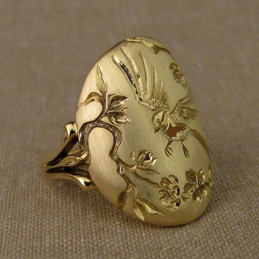 Anello vintage naturale oro