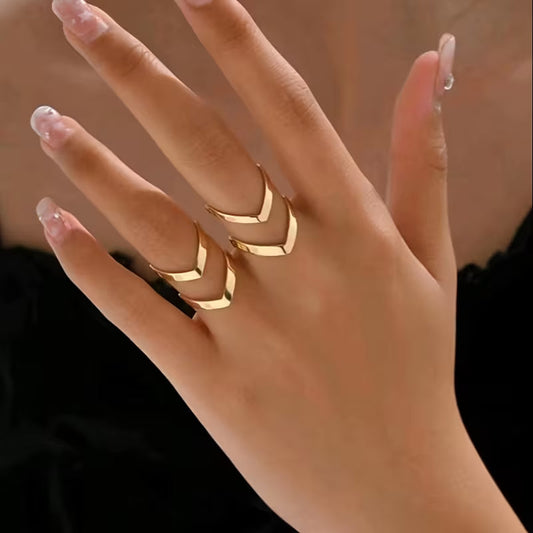 Set di 2 eleganti anelli minimalisti