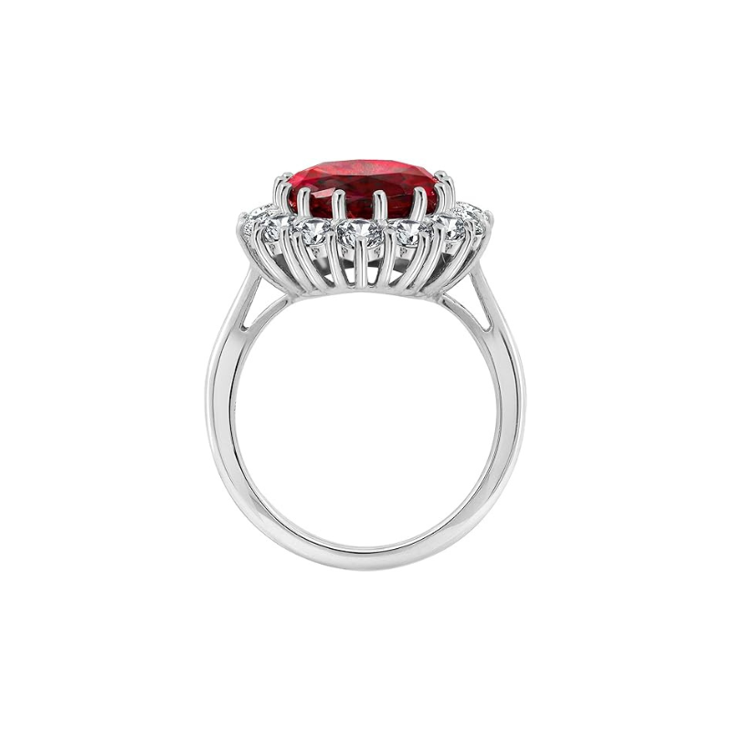 Anello rubino Scarlet Crown | Oro bianco