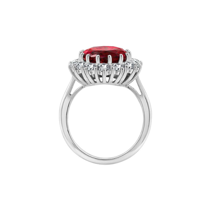 Anello rubino Scarlet Crown | Oro bianco
