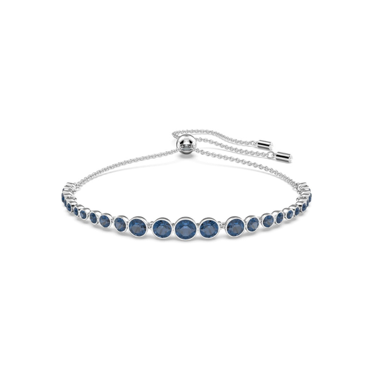 Bracciale tennis di zaffiro taglio tondo | Oro bianco
