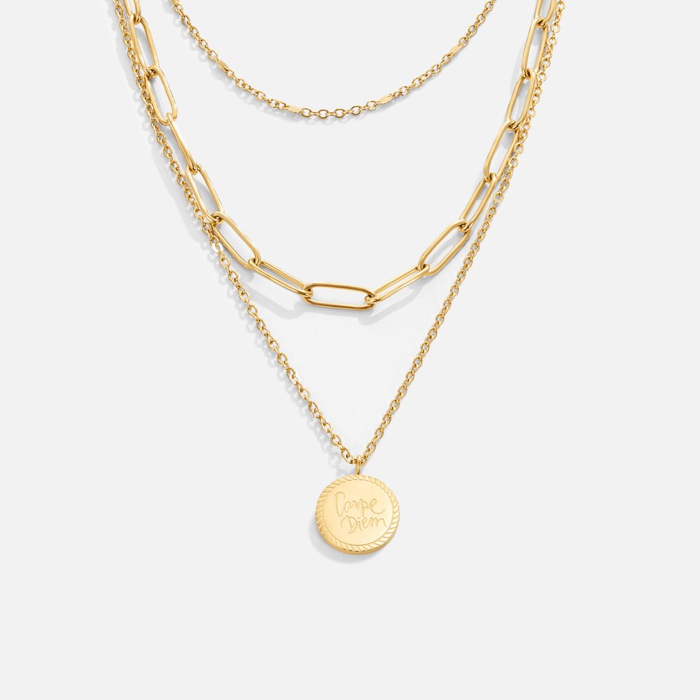 Collana a strati con moneta