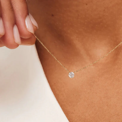 Collana con Pietra di Moissanite Cléa | Dorato