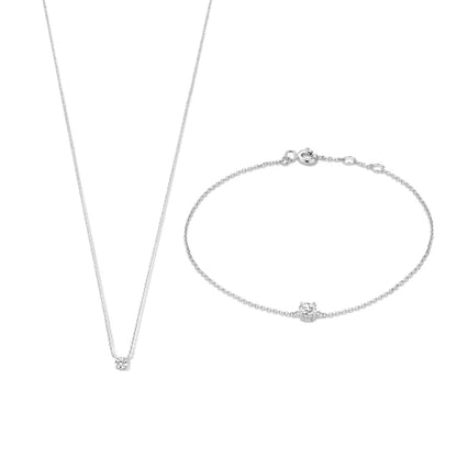 Set con Pietra di Moissanite Cléa | Dorato