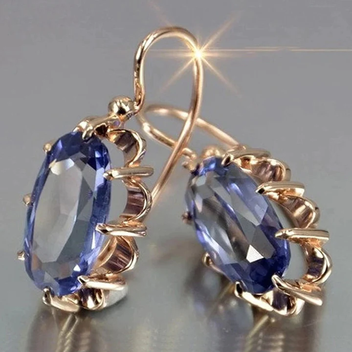 Orecchini vintage in zircone blu