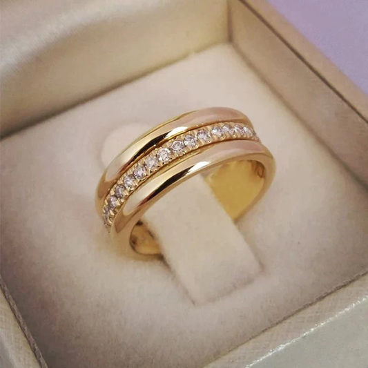 Patricia - Anello vintage con zirconi incastonati