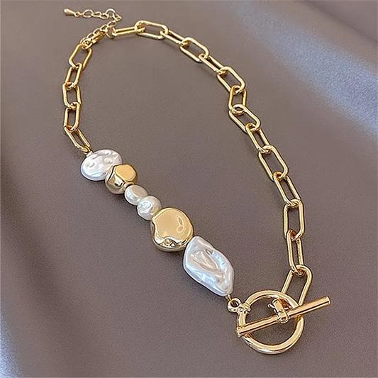 Collana con Perle Dorate Vintage