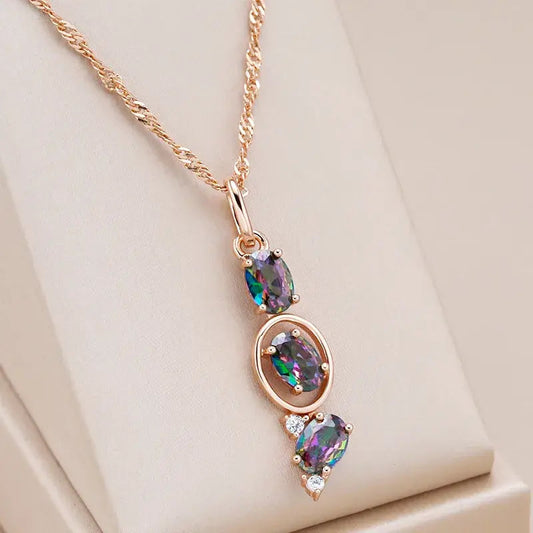 Collana elegante multicolore