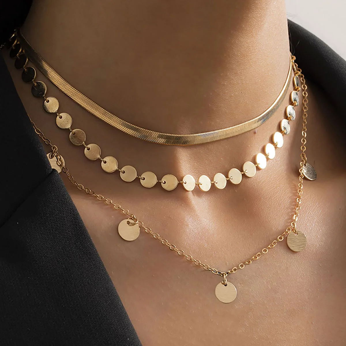 Collana con Piastre Dorate Vintage