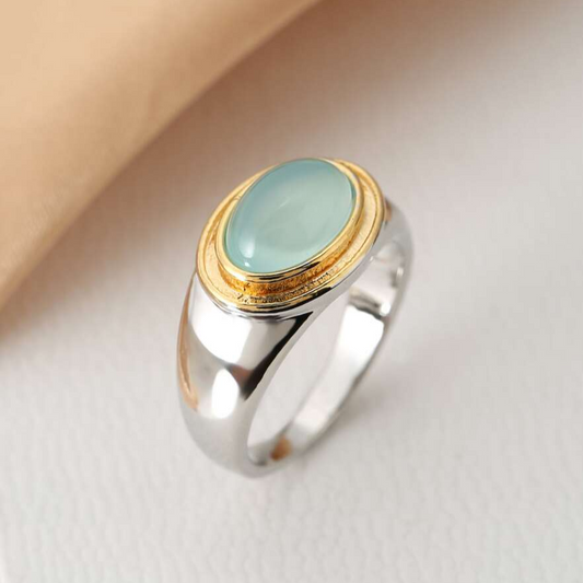 Danna - Anello Vintage di Granato Verde