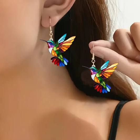 Orecchini colibrì colorati
