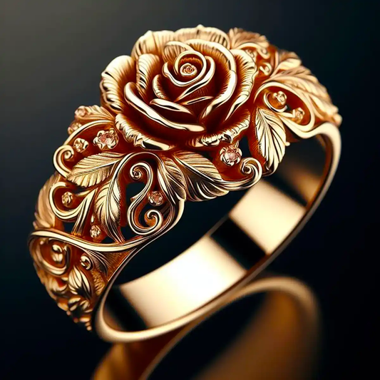 Anello fiore d'oro