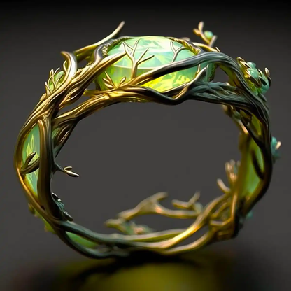Anello naturale opale verde