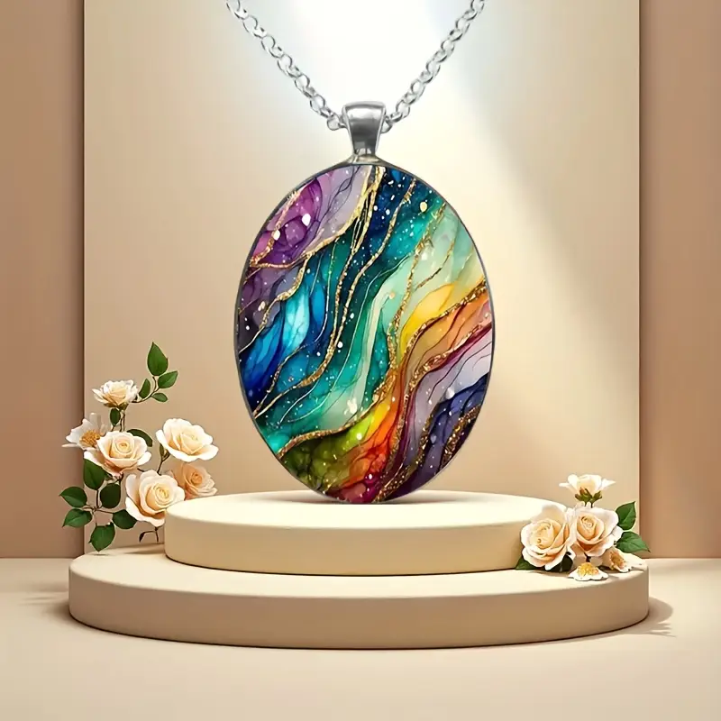 Collana di Pietre Tonde e Colorate