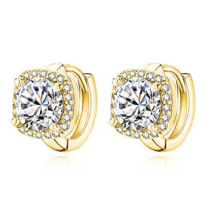 Orecchini quadrati Nadine | Oro bianco