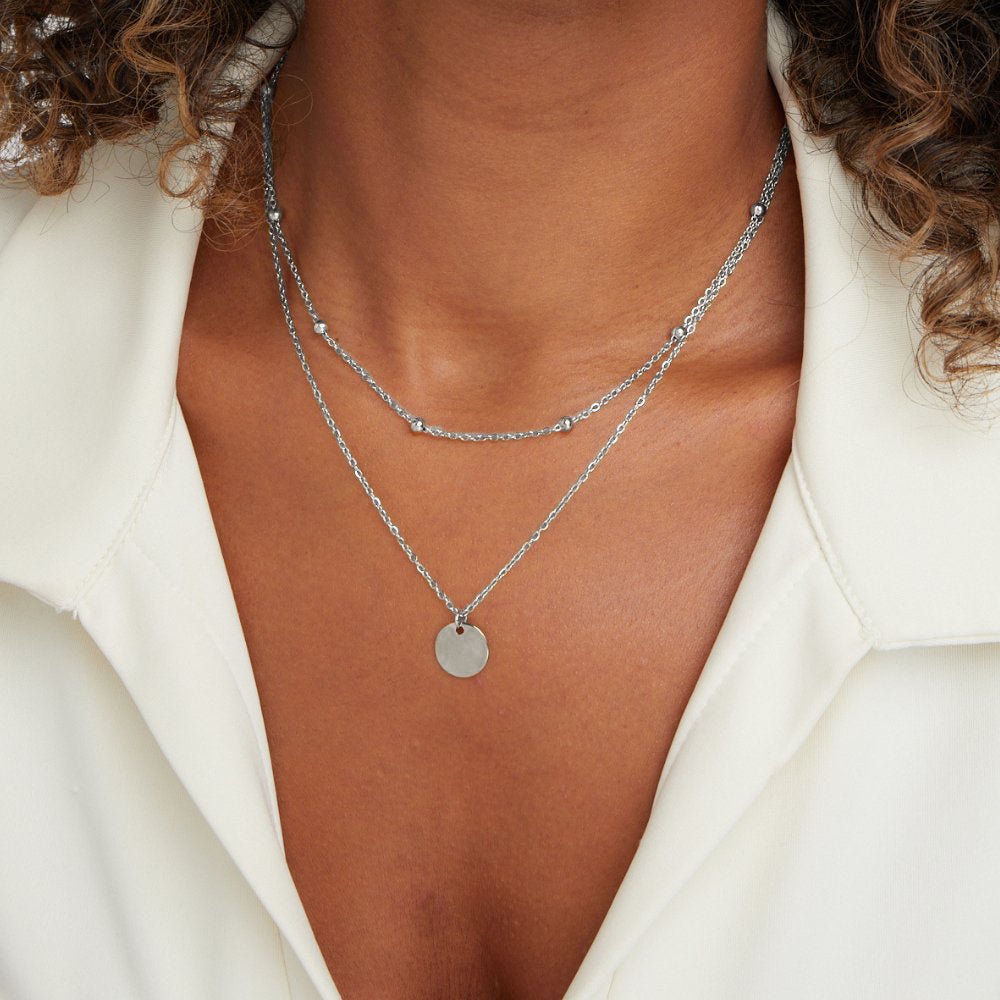Collana a strati argento