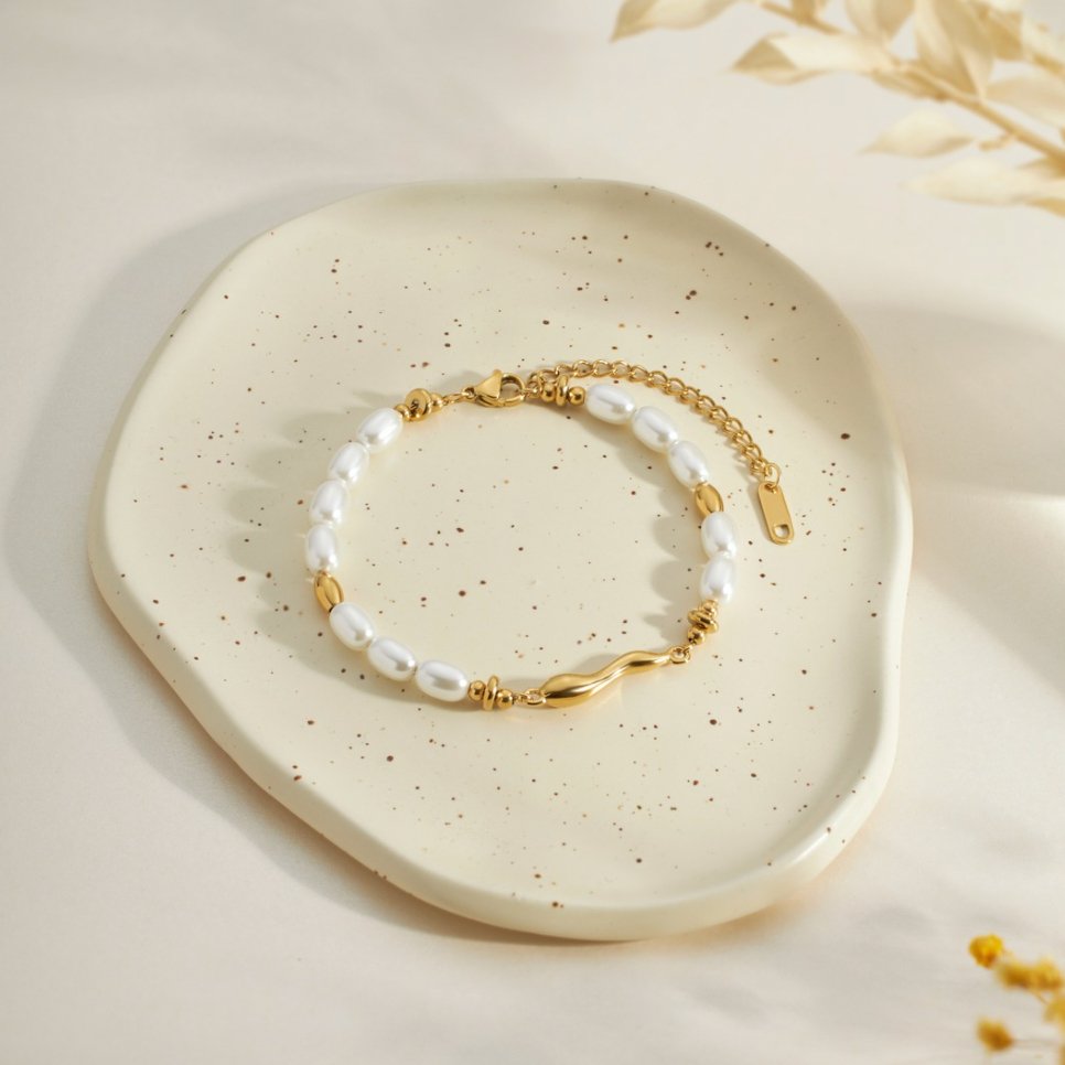 Bracciale perle d'acqua dolce Lov