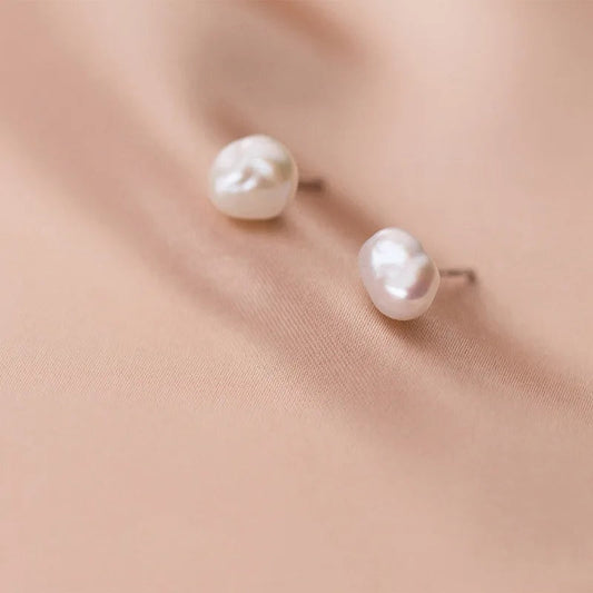 Orecchini di perle d'acqua dolce con chiusura in argento 925