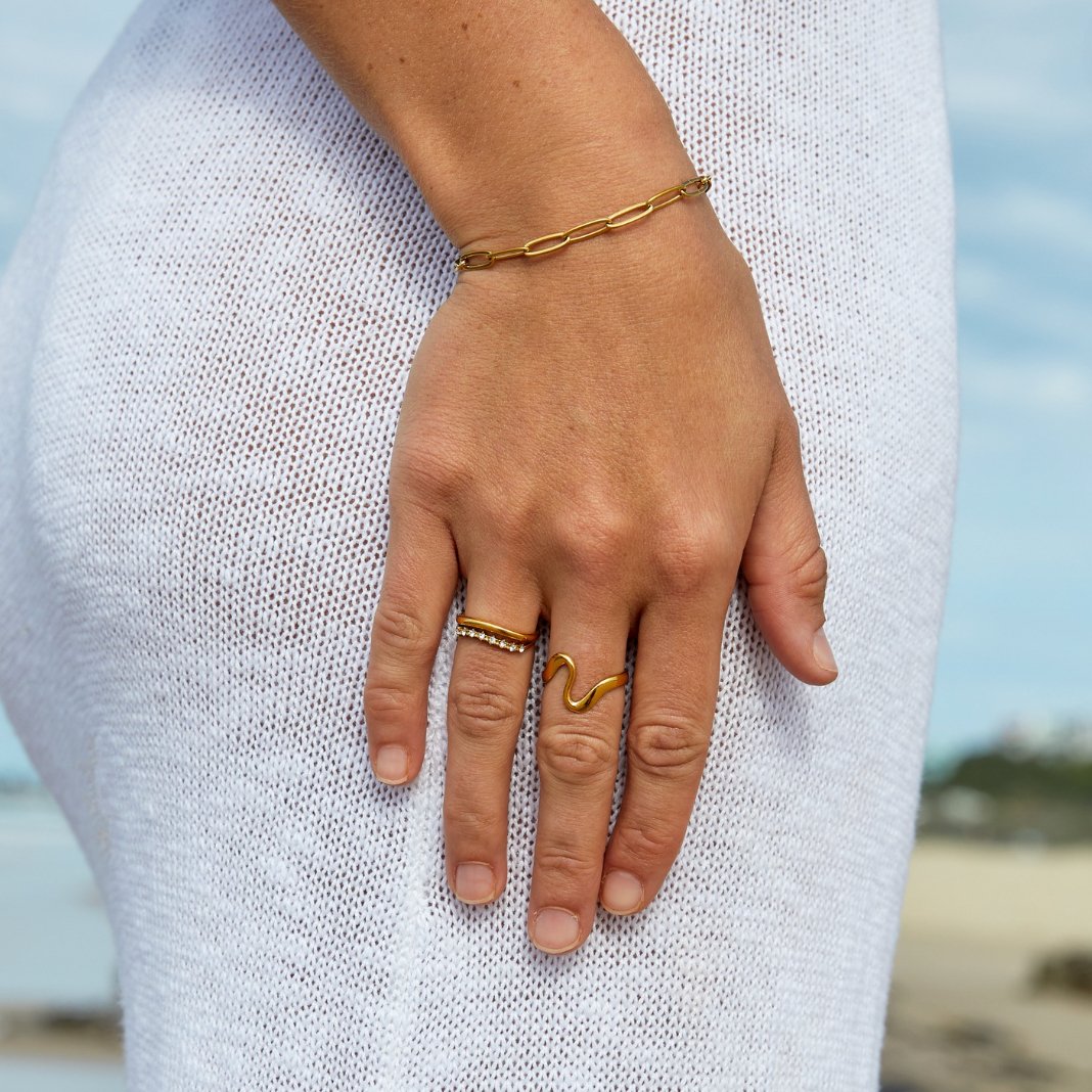 Bracciale oro a clip