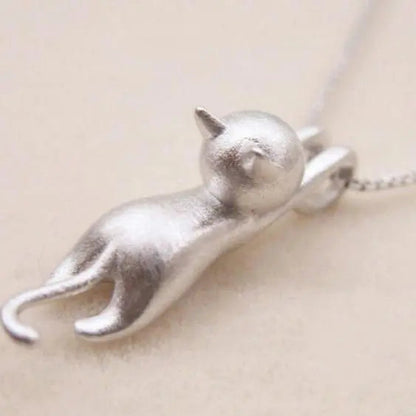 Collana Gattino Giocoso in Argento