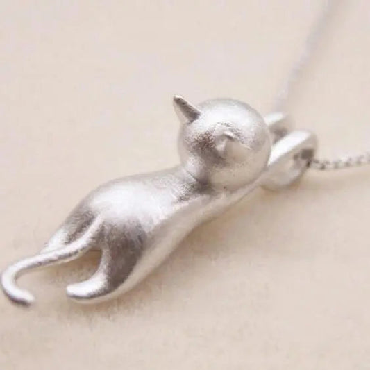 Collare gattino giocoso in argento sterling 925