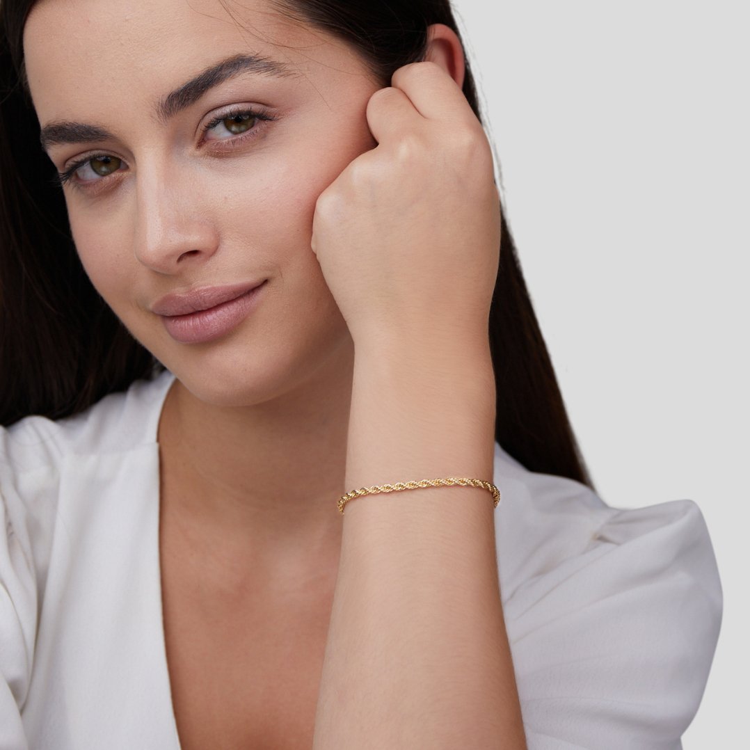 Bracciale oro intrecciato chic