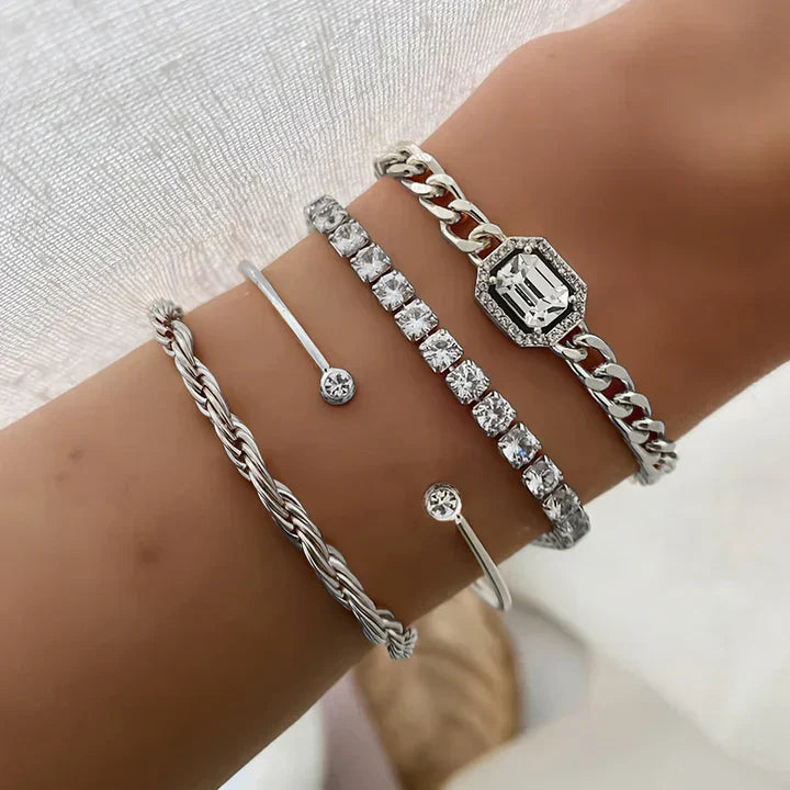 Set di bracciali Domitia Calvina | Oro bianco